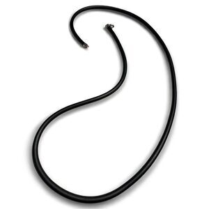 22” Black Cord Necklace - Unisex | 925 Silver Clasp | Minimalist | Great…